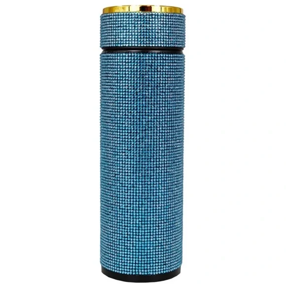 Rhinestone Embellished Insulated Stainless Steel Tumbler Thermal Coffee Cup - Picture 3 of 11